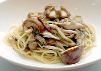 キノコの和風スパゲティ