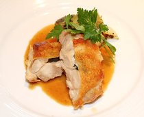 鶏もものカリカリ焼きポン酢ソース