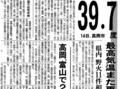 ８月１４日の歴史 <br />高岡で３９・７度　観測史上最高　１９９４年