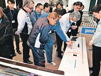 目指せ「氷見製」釣りざお　「がまかつ」と「トライ・プリント」企画の交流会、技術・部品提供企業募る