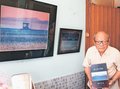 蜃気楼撮影の集大成、自宅で披露　上市の写真愛好家、８５歳平井さん