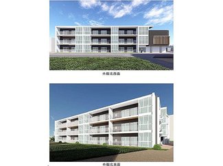 氷見市、災害公営住宅２棟の概要示す　２階に交流拠点、屋上には一時避難所機能