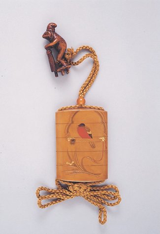 花のお江戸の動物たち（４）<br />「鸚鵡蒔絵印籠」江戸後期～明治前期（東京都江戸東京博物館蔵、前期展示）