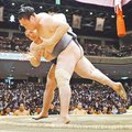 朝乃山、荒鷲に快勝　取り直しで勝ち越し王手　