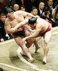 朝乃山初黒星　初場所４日目