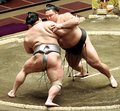 朝乃山 今年初白星　初場所２日目、北勝富士を下す