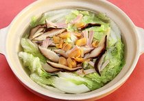 白菜と干し貝柱の蒸し物