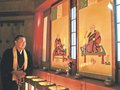京都の神護寺重文写した掛け軸「八祖大師」観覧を　上市の大岩山日石寺不動明王開眼１３００年