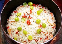 コウバコガニの炊き込みご飯