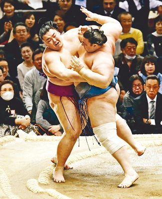 朝乃山、碧山に敗れ２敗目　春場所５日目