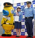 柔道の角田夏実選手が一日署長