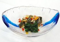 アユの南蛮漬けと緑黄野菜