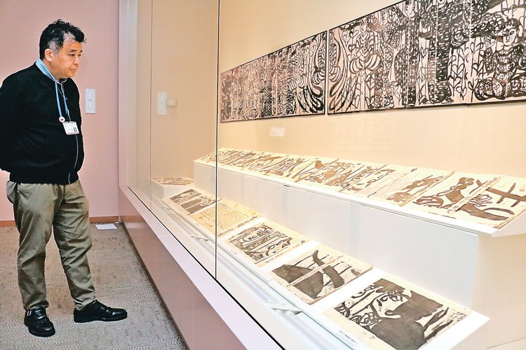 棟方志功 肉筆 富山 福光時代 張り紙(ポスター) 西武福井店