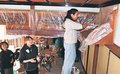 空き家改修、左官に挑戦　氷見で富山大生らワークショップ