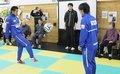 カターレ選手が健康運動教室　高岡・アルプス介護姫野センター