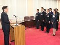 「次世代へ責任ある政治」　舟橋立山町長、６期目スタート
