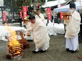 火に感謝、防火へ決意　富山・愛宕神社で伝統の鎮火祭