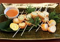 豚バラ肉と春キャベツの一口串