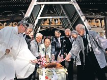 放生津八幡宮祭、曳山・築山行事　ユネスコ登録受け奉告祭