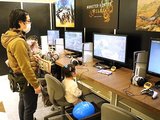 モンスターハンターの新作を体験できるコーナー