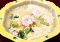 小エビと春野菜の玉締め