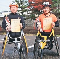 男子・西さん、女子・棚田さんＶ　富山マラソン車いすの部