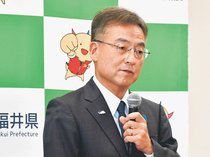 北陸新幹線延伸、福井知事がルート維持訴え　県南部の原発「電力供給に貢献」