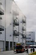 大阪のアマゾン倉庫で火災