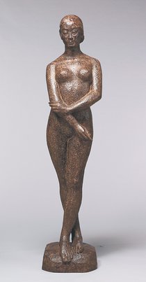 ＜美の創造者たち　富山の日展作家＞３<br />彫刻「時の流れに」／青山三郎（東京都知事賞、南砺）