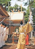 社殿増築の無事願う　高岡・射水神社、御鳳輦収蔵へ上棟祭