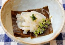 イカの簡単昆布締め
