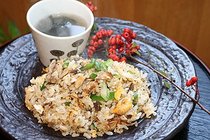 サバ缶チャーハンとお吸い物