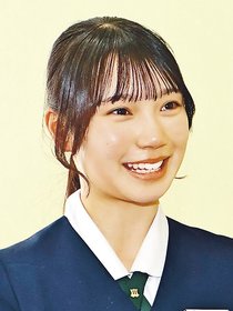 けさの人<br />マーチングバンド全国大会中学生の部（小編成）で２年連続金賞の富山市奥田中学校吹奏楽部長、澤井心菜（さわい・ここな）さん　